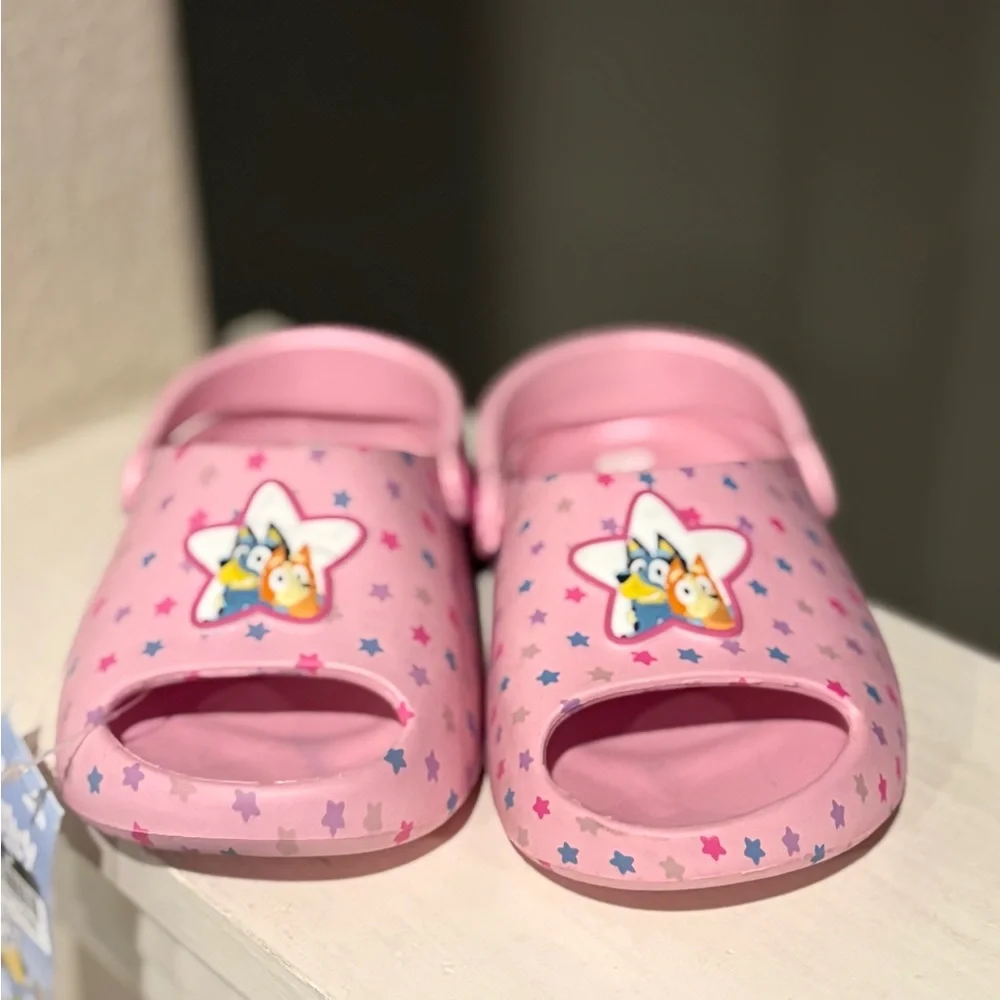 Bluey Toddler Comfort Slide Sandals Pink, Size 10C, New with Tags - Picture 3 of 6